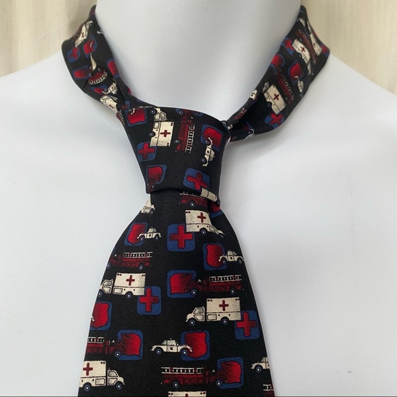 Public Service Neck Tie Ambulance Doctor Nurse Police EMT Theme - Picture 3 of 6